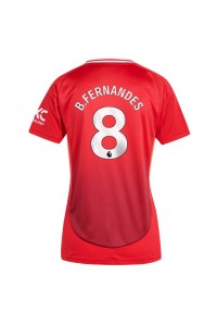 Fotbalové Dres Manchester United Bruno Fernandes #8 Dámské Domácí Oblečení 2024-25 Krátký Rukáv